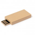 USB minimalista en caño de trigo con logotipo a todo color vista tercera