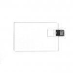 Tarjeta USB personalizada transparente vista segunda