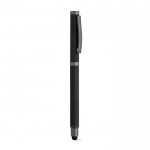 Bolígrafo de acero inoxidable reciclado tinta negra Dokumental® color negro