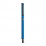 Bolígrafo de acero inoxidable reciclado tinta negra Dokumental® color azul cuarta vista