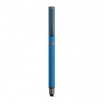Bolígrafo de acero inoxidable reciclado tinta negra Dokumental® color azul cuarta vista