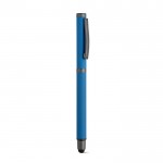 Bolígrafo de acero inoxidable reciclado tinta negra Dokumental® color azul