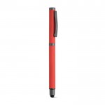 Bolígrafo de acero inoxidable reciclado tinta negra Dokumental® color rojo