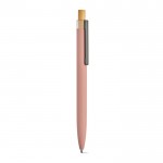 Bolígrafo de aluminio reciclado y RPET tinta azul Dokumental® color rosa