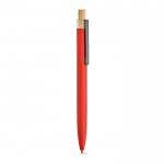 Bolígrafo de aluminio reciclado y RPET tinta azul Dokumental® color rojo