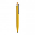 Bolígrafo de aluminio reciclado y RPET tinta azul Dokumental® color amarillo