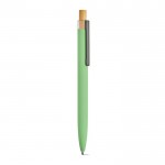 Bolígrafo de aluminio reciclado y RPET tinta azul Dokumental® color verde claro
