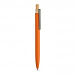 Bolígrafo de aluminio reciclado y RPET tinta azul Dokumental® color naranja