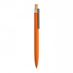Bolígrafo de aluminio reciclado y RPET tinta azul Dokumental® color naranja