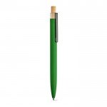 Bolígrafo de aluminio reciclado y RPET tinta azul Dokumental® color verde oscuro