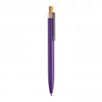 Bolígrafo de aluminio reciclado y RPET tinta azul Dokumental® color violeta