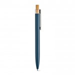 Bolígrafo de aluminio reciclado y RPET tinta azul Dokumental® color azul marino segunda vista
