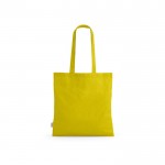 Bolsa de la compra de algodón reciclado con asas largas 140 g/m2 color amarillo