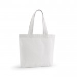 Bolsa de algodón reciclado y RPET con asas largas 180 g/m2 color blanco