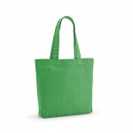 Bolsa de algodón reciclado y RPET con asas largas 180 g/m2 color verde claro