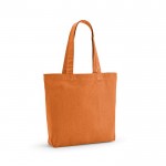 Bolsa de algodón reciclado y RPET con asas largas 180 g/m2 color naranja