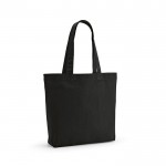 Bolsa de la compra de algodón y poliéster reciclado 220 g/m2 color negro