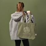 Bolsa de la compra de algodón y poliéster reciclado 220 g/m2 con logo