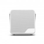 Altavoz portátil impermeable hecho de materiales reciclados color blanco vista frontal