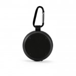 Altavoz inalámbrico con rejilla personalizable y mosquetón color negro tercera vista