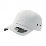 Gorra de béisbol de algodón de sarga con ojales de metal 250 g/m2 color blanco
