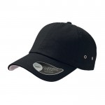 Gorra de béisbol de algodón de sarga con ojales de metal 250 g/m2 color negro vista 11