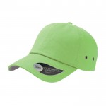 Gorra de béisbol de algodón de sarga con ojales de metal 250 g/m2 color verde claro