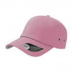 Gorra de béisbol de algodón de sarga con ojales de metal 250 g/m2 color rosa claro