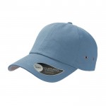 Gorra de béisbol de algodón de sarga con ojales de metal 250 g/m2 color azul claro