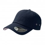 Gorra de béisbol de algodón de sarga con ojales de metal 250 g/m2 color azul marino