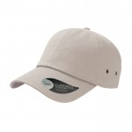 Gorra de béisbol de algodón de sarga con ojales de metal 250 g/m2 color beige
