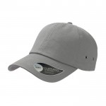 Gorra de béisbol de algodón de sarga con ojales de metal 250 g/m2 color gris claro