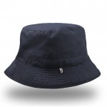 Gorro de pescador reversible de poliéster con interior de color color azul marino