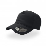Gorra de algodón destruido con 5 paneles y cierre con hebilla color negro vista 11