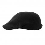 Boina de estilo retro de algodón reciclado y orgánico de 260 g/m2 color negro