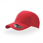 Gorra de béisbol en sarga de algodón con cierre de velcro color rojo