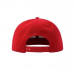 Gorra infantil de poliéster reciclado con visera plana 300 g/m2 color rojo vista detalle 2