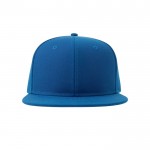 Gorra infantil de poliéster reciclado con visera plana 300 g/m2 color azul real vista detalle 6