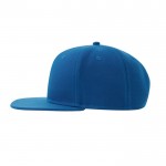 Gorra infantil de poliéster reciclado con visera plana 300 g/m2 color azul real