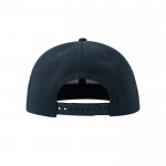Gorra infantil de poliéster reciclado con visera plana 300 g/m2 color azul marino vista detalle 2