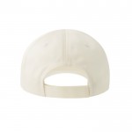 Gorra para niños de algodón orgánico de tipo béisbol de 260 g/m2 color beige vista detalle 2