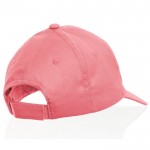 Gorra de algodón para niños de 5 paneles y cierre con velcro color rosa claro vista 1