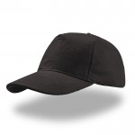 Gorra de sarga de algodón cepillado con cierre trasero de hebilla color negro vista 11