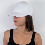 Gorra de sarga de algodón cepillado con cierre trasero de hebilla