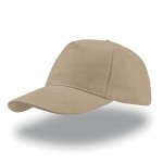 Gorra de sarga de algodón cepillado con cierre trasero de hebilla color caqui