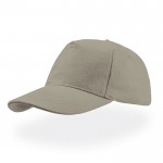 Gorra de sarga de algodón cepillado con cierre trasero de hebilla color gris claro