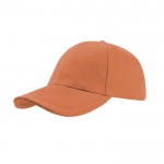 Gorra de algodón de tamaño único con cierre de hebilla 250 g/m2 color naranja