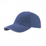 Gorra de algodón de tamaño único con cierre de hebilla 250 g/m2 color azul real