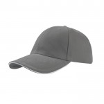 Gorra de algodón de tamaño único con cierre de hebilla 250 g/m2 color gris oscuro