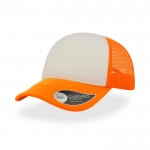 Gorra de poliéster con visera curvada y acolchada de 80 g/m2 color naranja fluorescente